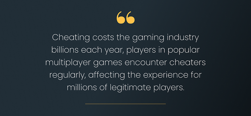 Quote about the impact of cheating costs in the gaming industry.